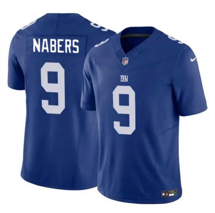 Men & Women & Youth New York Giants #9 Malik Nabers Blue 2024 Draft F.U.S.E. Vapor Untouchable Limited Stitched Jersey